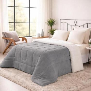 Imagem de Coberdrom Dupla Face em Manta Soft E Sherpa Qualidade Premium Solteiro