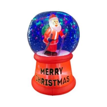 Imagem de Boneco De Neve Inflável De Natal De 1,8m Com Luzes LED Para Decoração 