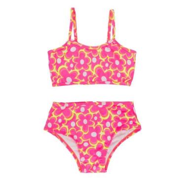 Imagem de Biquíni Malha Proteção Solar Uv Neon Print Infantil Menina - Catarinen