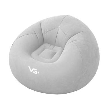 Imagem de Kit 2 Poltrona Inflável Lazy Fashion Formato Puff Assento em Plástico com Revestimento...