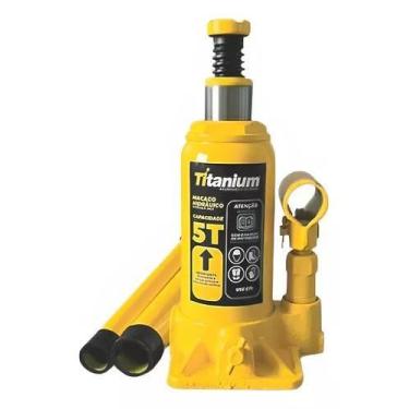 Imagem de Macaco Hidráulico Tipo Garrafa Amarelo 5 Toneladas Titanium