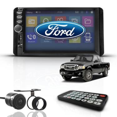 Imagem de Kit Central Multimídia Universal Mp5 2 Din Bt Espelha Ranger - First O