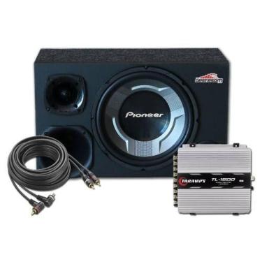 Imagem de Kit Som Automotivo Caixa Trio Pioneer Fox Subwoofer 12