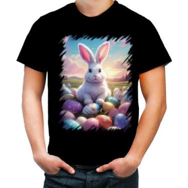 Imagem de Camiseta Colorida Coelhinho da Páscoa com Ovos de Páscoa 1 - Kasubeck 