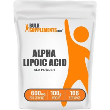 Imagem de Suplemento BulkSupplements.com Ácido alfa lipóico 600mg 100g-Unissex
