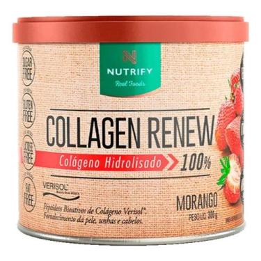 Imagem de Colágeno Hidrolisado Collagen Renew Morango 300g Nutrify - Congratulat