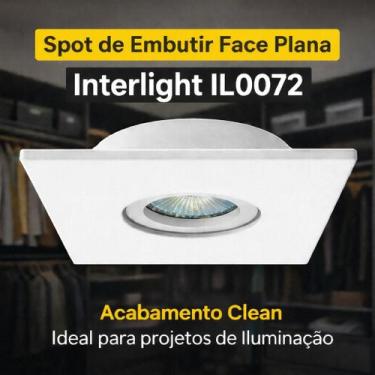 Imagem de Spot Embutir Face Plana Mini Dicróica Mr11 Interlight Il0072 - Interli