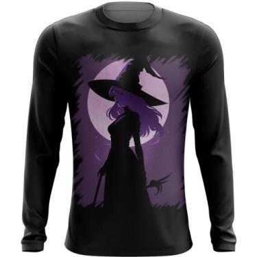 Imagem de Camiseta Manga Longa Bruxa Halloween Púrpura Festa 11 - Kasubeck Store