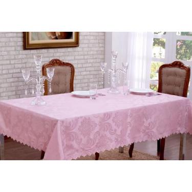 Imagem de Toalha De Mesa Jacquard Quadrada 1,35m x 1,35m - Jr Decorações, Rose G