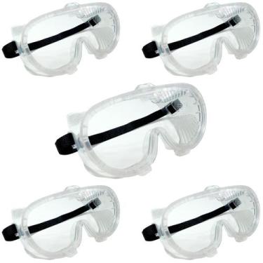 Imagem de Kit Com 5 Óculos Segurança Volk Vvision 40 Antiembaçante Perfurado - V