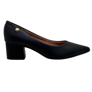 Imagem de Sapato Scarpin Vizzano Salto Medio Bloco Conforto 1220.315, 38, Preto