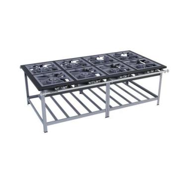 Imagem de Fogão Industrial 8 Bocas Duplas 50x50 Central Metalmaq