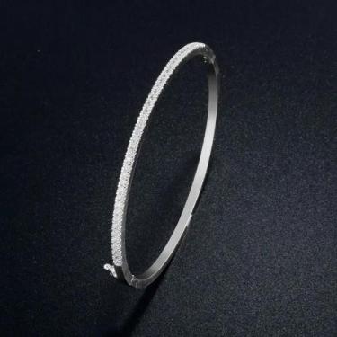 Imagem de Pulseira Feminina Fina De Zircônia Com Design Simples E Brilhante  Joi