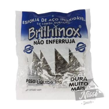 Imagem de Esponjas de aço inox para limpeza pós obra não enferruja - Brilhinox, 