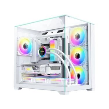 Imagem de Gabinete Gamer K-mex Aquário CG-W1FD ATX Mega Shark Sem Fans - K-mex I