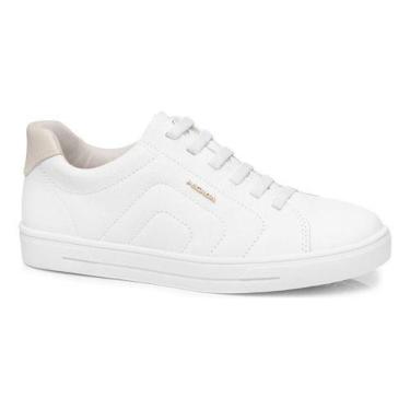 Imagem de Tênis Feminino Casual Em Couro Legitimo Pegada 211152, Branco, 37