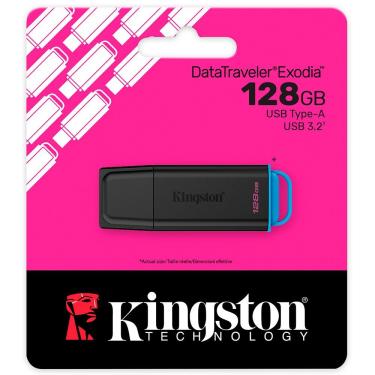 Imagem de Pen Drive Kingston Exodia com USB 3.2 e Desempenho Confiável Preto DTXG2-128GB