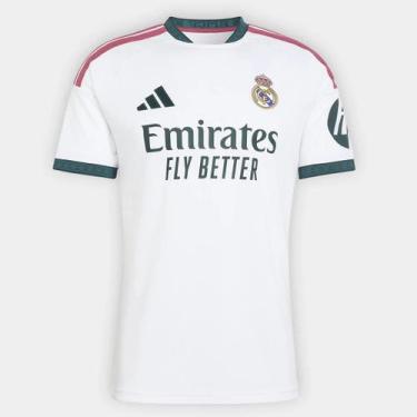 Imagem de Camisa Real Madrid Home 2027 Torcedor Masculina Branco, Branco, G1