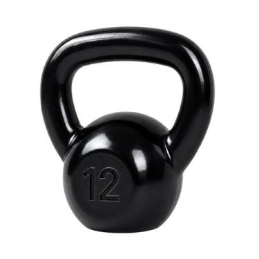Imagem de Kettlebell Emborrachado 12kg Para Treino Com Peso Exercício Funcional 