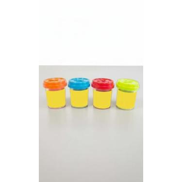 Imagem de Kit 4 Potes Massinha Infantil Colorida Atóxica - Congratulations Store