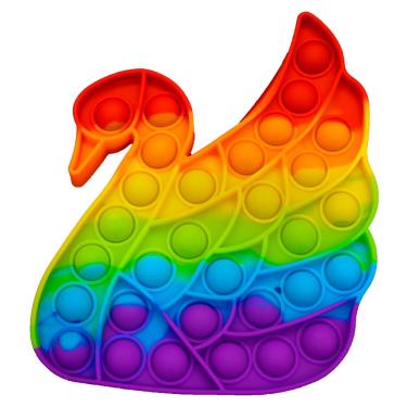 Imagem de Pop-it Fidget Toy Bolha Anti-stress Cisne Colorido