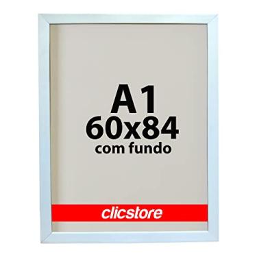 Imagem de Moldura 60X84 A1 Com Fundo Sem Vidro Quadro Poster Foto Impressão Fotografia Cor:Branco