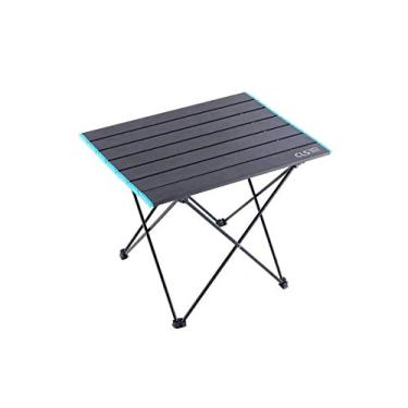 Imagem de Mesa de alumínio dobrável com bolsa de transporte, leve, portátil, resistente e durável para acampamento ao ar livre, caminhadas e piquenique praia 53 x 40 x 45 cm