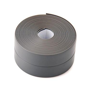 Imagem de Selo de fita para balcão de contagem de dias para banheira de hidromassagem, cozinha, chuveiro de parede selante de banheiro, linha de canto de cozinha, fita à prova d'água, protetor de borda de mesa, faixa de para-choque 126" x 1,57", 320cm*4cm/ 126''x1.57'', Gray