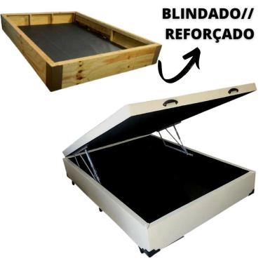 Imagem de Cama Box Baú Casal Blindada/Reforçada - 48cm de altura total