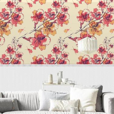 Imagem de Papel De Parede Adesivo Vinílico Lavável Floral 0078