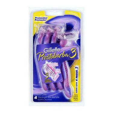 Imagem de Aparelho de Depilação Gillette Prestobarba 3 Feminino - 4 unidades