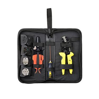 Imagem de Kiboule Profissional 4 Em 1 Crimpador De Fios Engenharia Catraca Alicate De Crimpagem De Terminais De Crimpagem De Virola De Amarração Terminais De Cabo Com Decapador De Fios Jx-D4143 Multicolor