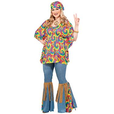 Imagem de Fantasia feminina plus size hippie plus size Forum Novelties, Conforme mostrado., Plus