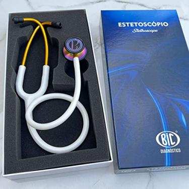 Imagem de Estetoscópio Bic Eternity III Branco Gold Excelente Ausculta - Garantia de 5 anos