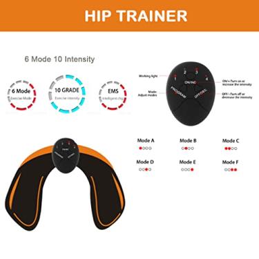 Imagem de LEIPUPA Estimulador e Tonificador Muscular Treinamento Inteligente do Corpo ABS Massageador de Fitness Estimulo Eletrico Abdomen/Braços/Bunda - Adesivo Buttcock