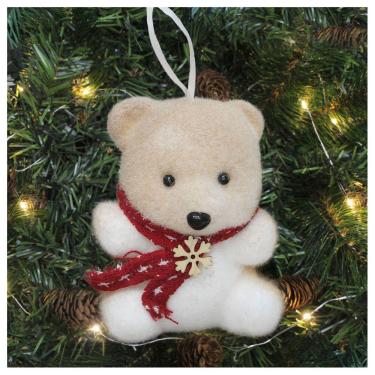 Imagem de Enfeite Pendente Ursinho Natalino Com Cachecol 12cm