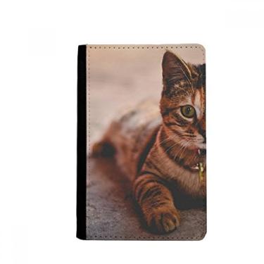 Imagem de Porta-passaporte com fotografia de gato silencioso para animais Notecase Burse carteira capa para cartão, Multicolor