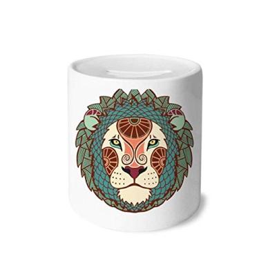 Imagem de DIYthinker Leo Constellation Zodiac Symbol Money Box Saving Banks Ceramic Coin Case Kids Adults