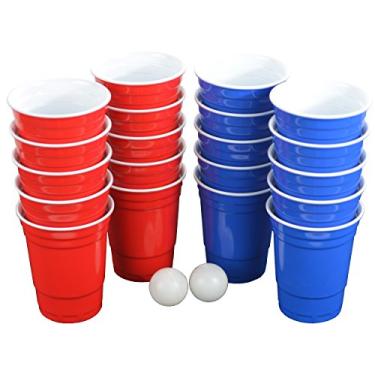 Imagem de Fairly Odd Novelties Conjunto de presente Pro Series Beer Pong, 20 copos para beber, 473 ml, multicolorido