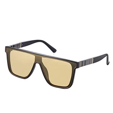 Imagem de Óculos de sol quadrados femininos vintage oversized óculos de sol para homens uma peça Okulary Przeciwsłoneczne, 6, tamanho único