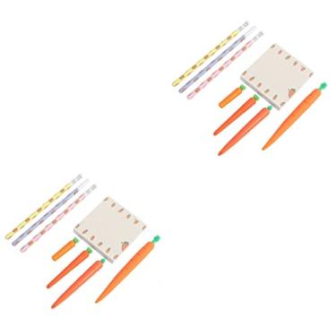 Imagem de Operitacx 2 Conjuntos Papelaria De Cenoura Lápis Série Cenoura Kit De Papelaria Para Es...