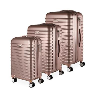 Imagem de Cj. Malas ABS 3 Pecas P/M/G Rodas 360 - AeroMalas Hong Kong (Rose)