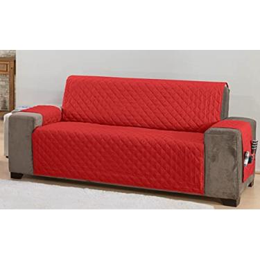 Imagem de Protetor de Sofá Classic 4 Lugares King Matelado Face Única Vermelho