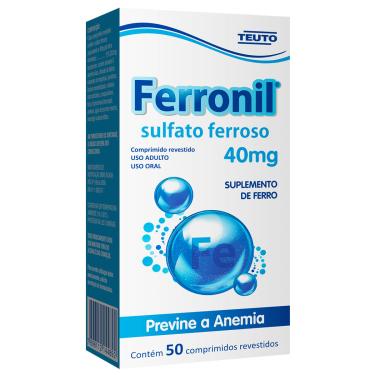 Imagem de Ferronil 40mg com 50 comprimidos Teuto 50 Comprimidos Revestidos