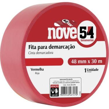 Imagem de Fita Demarcação Adesiva 48MM X 30M - Nove54 | Vermelha