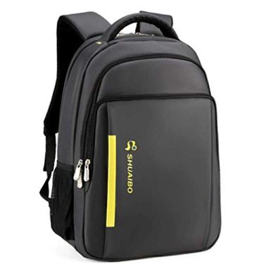 Imagem de Mochila para laptop Mochila Bolsa para computador Bolsa de viagem de grande capacidade, tecido de poliéster, à prova d'água e resistente a rasgos