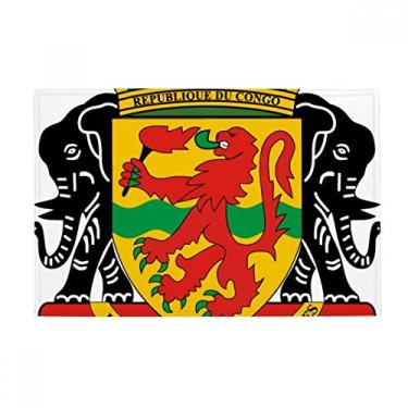 Imagem de DIYthinker Tapete de chão com emblema nacional do Congo Tapete antiderrapante para porta de banheiro