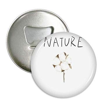 Imagem de Abridor de garrafa com ímã redondo com pintura de plantas de flores, 3 peças