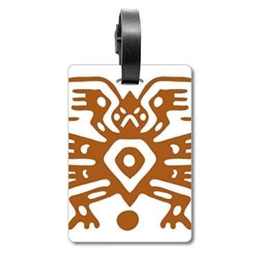 Imagem de Mexico Totems Mexicana Civilização Antiga Bolsa Etiqueta de Bagagem Etiqueta para Bagagem
