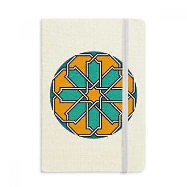 Imagem de Caderno estilo marroquino floral padrão abstrato oficial de tecido capa dura clássico diário diário